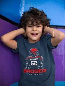 Personalized Football Shirt For Kids: Personalized Gift To Show Team Pride - 黑色 - 查看 9