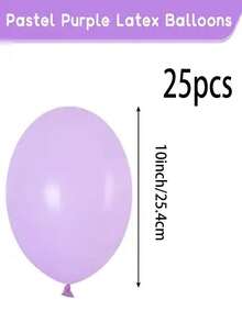 25pcs 10-Inch Pastel Purple Latex Balloons, Premium Matte Balloons Suitable For Gender Reveal Parties, Birthday Parties, Bridal Showers Decoration, Great For DIY Balloon Garlands, Arches, Indoor & Outdoor Events - View 6