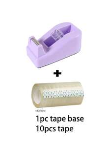 1pc Macaron Color Tape Cutter, Small Tape Dispenser Suitable For Students, Applicable For Office Supplies, Desktop Decor, School Supplies, Planning Supplies, Stationery, School Essentials - Multicolor - View 10