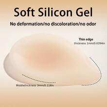 2 miếng cánh nâng ngực silicone, miếng che núm vú hình giọt nước tàng hình, mép siêu mỏng, miếng dán ngực không đường may thân thiện với da, phù hợp cho váy hở lưng, cổ chữ V sâu, váy cưới và đồ bơi, miếng nâng khe ngực tái sử dụng - Nhiều màu - Xem 5