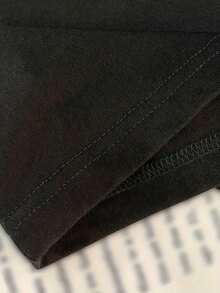 Women's Lightweight Short-Sleeve T-Shirt, Summer Design, Slim Fit, Cartoon Print, Pure Cotton Short-Sleeve Top, Basic T-Shirt. #3333 100% Cotton Unisex - 黑色 - 查看 4