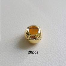 10/20/50/100pcs Faux Pearl Large Hole Plastic Beads, Silver/Gold/Acrylic DIY Loose Beads For Jewelry Making Accessories - Gold - View 17