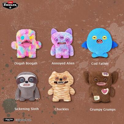 Spin Master Spin Master Fuggler Official Authentic "Cute-Tooth Monster" Dream Jumbo Treasure 2nd Generation Plush Dolls, Ugly-Cute And Funny Toys