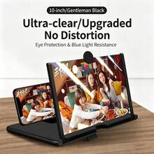 1 HD Phone Screen Magnifier With Foldable Stand - 12 Inch Desktop Video Magnifier (Share Roses, Enjoy Fun, Please Give Good Reviews) - Multicolor - View 4