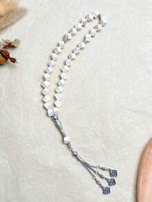 1 chuỗi hạt cầu nguyện Tasbih 33 hạt màu trắng dành cho người Hồi giáo, vòng tay cầu nguyện Tasbih tối giản. - Nhiều màu - Xem 2