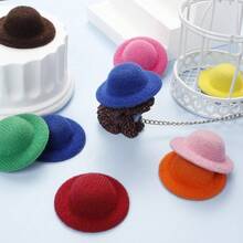 20 pièces Mini chapeau en feutre dôme, chapeau parfait pour les artisanats DIY, les miniatures, les décorations de Noël et de la Saint-Valentin, les fêtes et les célébrations - 10 pièces de couleurs aléatoires - Voir 3