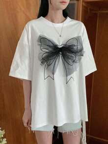 Camiseta de Mujer con Estampado de Moda - Blanco - Ver 8