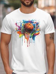 Men'S Stylish Print T-Shirt - Blanc - Voir 1