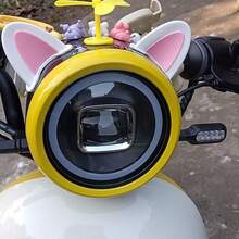 yucen Electric Motorcycle Angel Wings & Cat Ear Cute Decorative Sticker, Helmet Accessories, Suitable For YADEA - Angel Wings - View 7