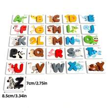 Children's Wooden Learning Puzzle Educational Interlocking ABC Number Sensory Toy, Suitable For Preschool Children's Spelling And Counting Educational Toy - Multicolor - View 10