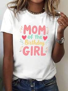 Pure Cotton Women's T-Shirt, Birthday T-Shirt For Mom, Casual Short Sleeve Round Neck Top, Women's Clothing For Spring And Summer, Basic And Fashionable T-Shirt Suitable For All Seasons, Solid Color, Comfortable Fit, Elegant, Casual, Urban Style, 220G, Women's Tops For Outdoor Activities. - 白色 - 查看 7