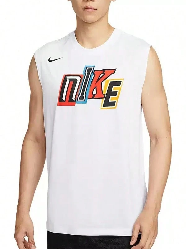 Nike STREET SL TOP GCEL運動休閒男子無袖背心 - 白色 - 查看 1
