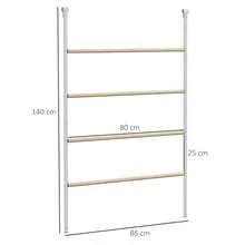 Chicken Perch Ladder, 4 Perches, Weatherproof, For 4-6 Chickens, Steel/Wood - Wood Color - View 9
