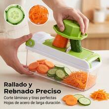 12 Pieces Multifunctional Vegetable And Fruit Cutter Grater Peeler Chopper Kitchen Tool - Green - View 4