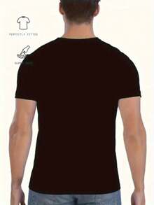 No me mientas, mi novia es súper loca y divertida. Camiseta, camisa casual negra de manga corta y cuello redondo, adecuada para uso diario informal, lavable a máquina, 165% cómoda, camiseta casual para hombre. - Negro - Ver 2