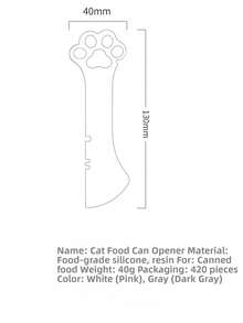 Multi-Function Cat Paw Can Opener, Reusable Seal Cover, Pet Feeding Spoon, Mixing Spoon, Daily Pet Feeding Supplies - One Size Fits All - View 5