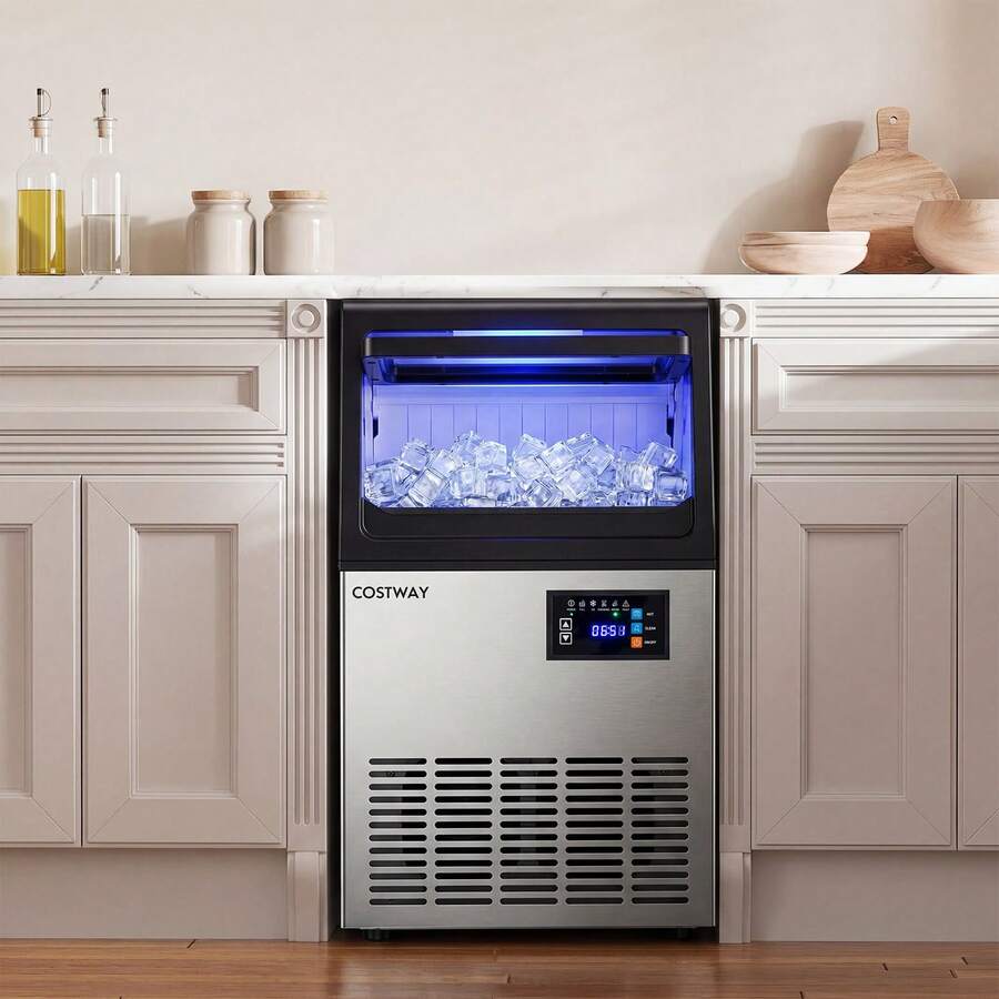 Commercial Spray-Type Ice Maker Machine, Under Counter & Freestanding Ice Making Machine - US B Type Plug(110-127V) - View 1