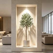 1棵70.87英寸人造橄榄树,树叶,适用于家居、酒店、办公室、餐厅装饰、婚礼、派对、波西米亚风格装饰、乔迁礼物 - 綠色 - 查看 11