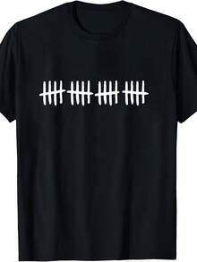 1 pieza, Camiseta con cuenta regresiva para el 20º cumpleaños, Camiseta casual de cuello redondo, Camiseta con estampado único y divertido para el 20º cumpleaños, Suave y transpirable, Corte regular para uso diario y fiestas. |   Camiseta con gráfico divertido - Negro - Ver 1