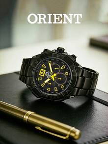 Orient Eastern 男士石英表，型号 FTV00007B0，不锈钢表壳，黑色表盘，适合日常佩戴，兼具运动与休闲风格。 - 黑色 - 查看 2