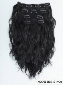 12 Inch Women's Fashion Wavy Curly Short Hair Extensions, Top Hair Extensions, Wigs, Ponytail - 彩色 - 查看 3