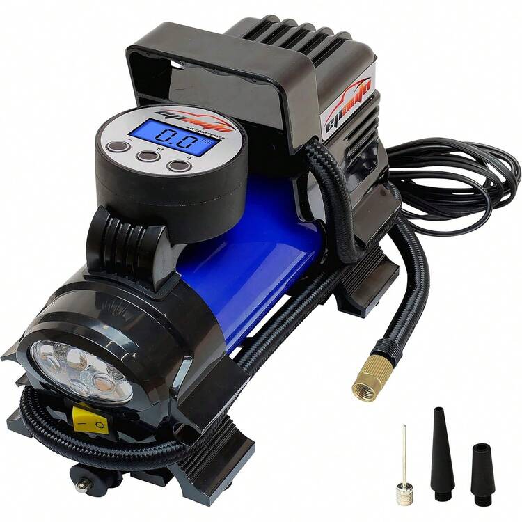 EPAuto 12V DC Portable Air Compressor, Digital Tire Inflator - màu xanh da trời - Xem 6