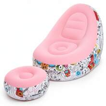 Inflatable 2-Piece Deluxe Lounger 118x80x94cm Inflatable Lounge Chair - Pink - View 2