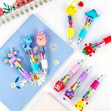 5/8/10 Peças Conjunto de Canetas Esferográficas Multicoloridas Cartoon, Canetas Esferográficas Fofas e Divertidas com Padrões de Frutas, Lanches, Vegetais, Estilos Aleatórios, Adequadas para Uso Diário, Recompensas em Sala de Aula, Lembrancinhas de Festa, Presentes de Aniversário, Presentes de Formatura - Multicolorido - Visão 8