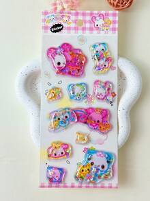 New 2026 Design Cute Girl Water Decal Stickers, Adorable Stickers, Fun Shiny Embossed Decorations, Japanese Anime Stickers, 3D Texture, Delicate Design, Self-Adhesive Waterproof Decorative Stickers, Creating A Complete Decorative Atmosphere With Tactile Effect. - Multicolor - View 9