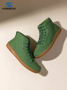 HOBIBEAR Zapatillas de caminar unisex con puntera ancha, media caña, forro cómodo, zapatillas deportivas planas - Verde - Ver 7