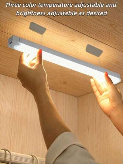 1pc LED Sensor Light, 3-Color Dimmable, Wireless Installation Slim Night Light, Suitable For Wardrobe, Kitchen, Stairs, Corridor, Cabinet, Bedroom, Room Decor