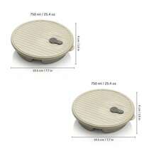1pc/Set 3 Grids Round Dinner Plate With Lid, Stackable 304 Stainless Steel Dining Plate, Reusable Tableware, Durable Gridded Food Plate Tray, Suitable For Student & Adult Use In Home, School, Office, Restaurant, Canteen, Dishwasher Allowable - Multicolor - View 22