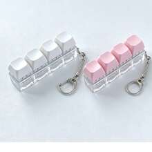 1 pieza Tapa de teclado de novedad Llavero - Juguete táctil de escritorio colorido, alivio del estrés y la ansiedad, decoración de oficina divertida, opción de regalo única - multicolor - Ver 11