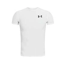 Under Armour HeatGear 男子專業健身訓練跑步運動壓縮緊身短袖 T 卹 - 白色 - 查看 4