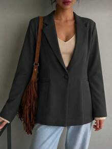 Women Blazers - Black - View 2
