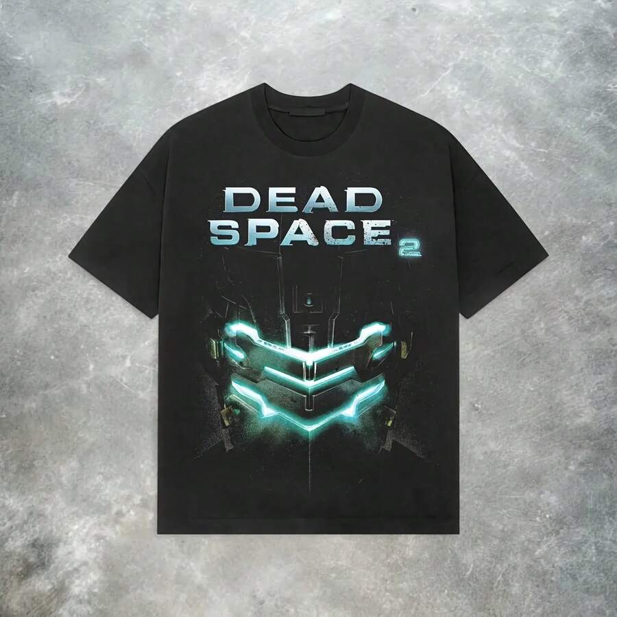 Camiseta de verano Oversized Dead Space 2 para hombre, camiseta informal de manga corta con gráfico de videojuegos de terror y supervivencia espacial de Isaac Clarke - forma - Ver 1