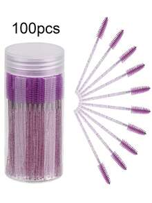 600/500/300/200/100/50 Pieces Of Multi-Color Crystal Eyelash Brush, Suitable For Grafting Eyelashes, Trimming Eyebrows, Eyelash Lifting, Makeup Tools, Suitable For Nail Salons, Travel, And Daily Use (Six Colors To Choose From) - Multicolor - View 42