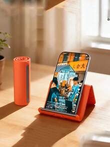 1 pieza Soporte de teléfono flexible multifuncional, soporte de silicona para escritorio, tableta, computadora portátil, accesorio de viaje creativo plegable y transformable - Multicolor - Ver 6
