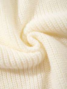 26 New Lightweight Solid Color Casual Cowl Neck Pullover Sweater With Rolled Collar, Short Length Long Sleeve Knit Top For Autumn And Winter - Apricot - View 11