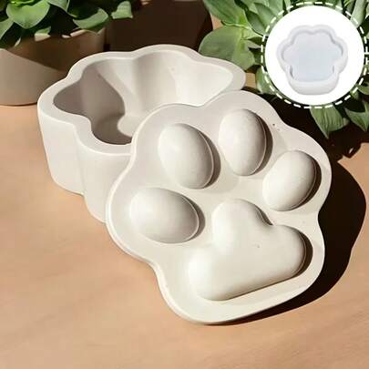 Khuôn silicon hình bàn chân mèo, khuôn đựng phụ kiện trang sức, khuôn làm đồ thủ công bằng nhựa, thích hợp cho việc tự làm với xi măng, thạch cao, nhựa và các vật liệu khác, siêu mềm và dễ tháo khuôn.
