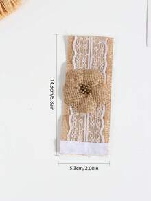 1-6 piezas Anillos de servilleta de cuerda de lino tejida a mano, decoración de color natural para mesa de comedor, adecuado para fiestas, cumpleaños, bodas y cenas - Multicolor - Ver 4