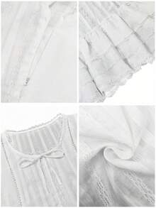 Áo hai dây không tay ren xếp nếp gợi cảm dành cho nữ, kiểu áo tank top đa năng để mặc nhiều lớp trong mùa hè. - trắng - Xem 9