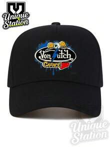 Dutch,1 Cap – Unisex Style:  Lettering & Print Hip-Hop Street Baseball Cap Trucker Hat, Dad Hat, Hip-Hop Cap – Ideal For Outdoors, Travel, Hiking, And The Beach - màu đen - Xem 1