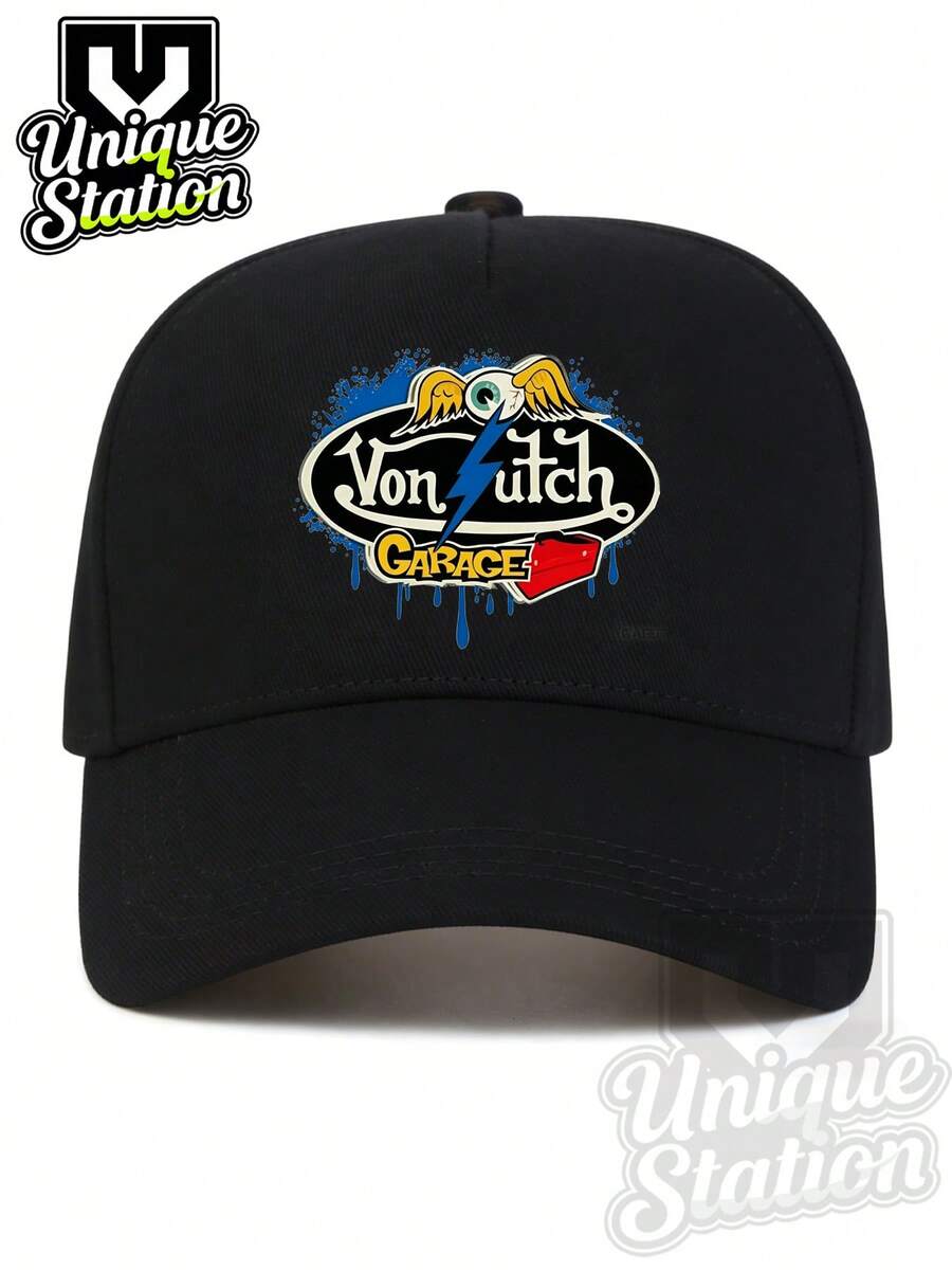 Dutch,1 Cap – Unisex Style: Lettering & Print Hip-Hop Street Baseball Cap Trucker Hat, Dad Hat, Hip-Hop Cap – Ideal For Outdoors, Travel, Hiking, And The Beach - màu đen - Xem 1