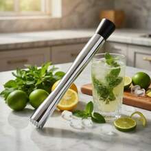 Cocktail Muddler 10 Inch Stainl Steel Mojito Muddler With Textured Crushing Head Dual End Bar Tool With Recipe Guide Gift Box For Cocktails Siver - View 5
