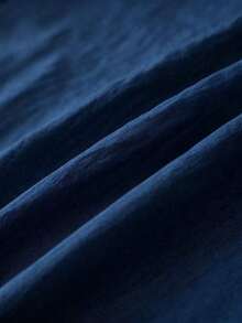 Blusa blanca elegante sin mangas, de cintura elástica y cuello suelto con cordón, de tejido texturizado, para mujer, para primavera/verano.Blusas y tops para mujer de cuello cerrado, blusas casuales y modernas para el verano - Azul marino - Ver 5