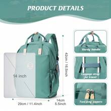Nueva mochila, mochila para portátil, adecuada para portátiles de 14-15.6 pulgadas, unisex, ligera y duradera, bolsillos multifuncionales, mochila de gran capacidad para universidad y exteriores, mochila de viaje, mochila de senderismo, mochila casual ligera para uso diario, con compartimento para portátil, mochila multifuncional de moda, adecuada para trabajo, negocios y uso universitario, múltiples colores disponibles - Multicolor - Ver 4