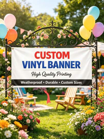 1 Tấm banner vinyl tùy chỉnh, banner quảng cáo doanh nghiệp cá nhân hóa với thiết kế của bạn, biển hiệu ngoài trời chống thấm nước và tia UV, in khổ lớn màu sắc đầy đủ, banner quảng bá sự kiện, trang trí mặt tiền khai trương cửa hàng, trưng bày hội chợ thương mại, phông nền tiệc sinh nhật, đám cưới, biển hiệu gian hàng lễ hội, trang trí treo trong nhà và ngoài trời.