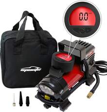 EPAuto 12V DC Portable Air Compressor, Digital Tire Inflator - 紅色的 - 查看 3