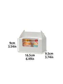 Hộp đựng bánh cupcake trong suốt có cửa sổ và tay cầm (5 chiếc/10 chiếc), thích hợp cho sinh nhật, tiệc tùng, bánh ngọt, bánh tart, đóng gói đồ nướng, đồ ăn ngày lễ và tiệc tùng. - Xem 2